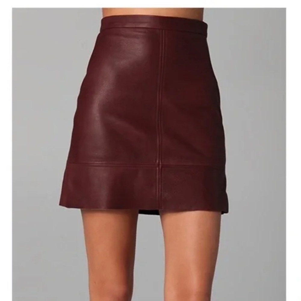 A.L.C. Leather mini skirt